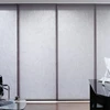 Natural environmentally friendly new design woven jute material room divider sliding glide panel track vertical blind