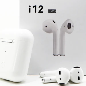 i12 TWS Wireless Bluetooth Earphones Touch Control Charging Case