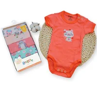 

Redkite New Style Soft 100% Cotton Cute Cartoon Short Sleeve Baby Romper Animals