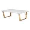 Modern Poliform design furniture round Italian white top gold dining tables