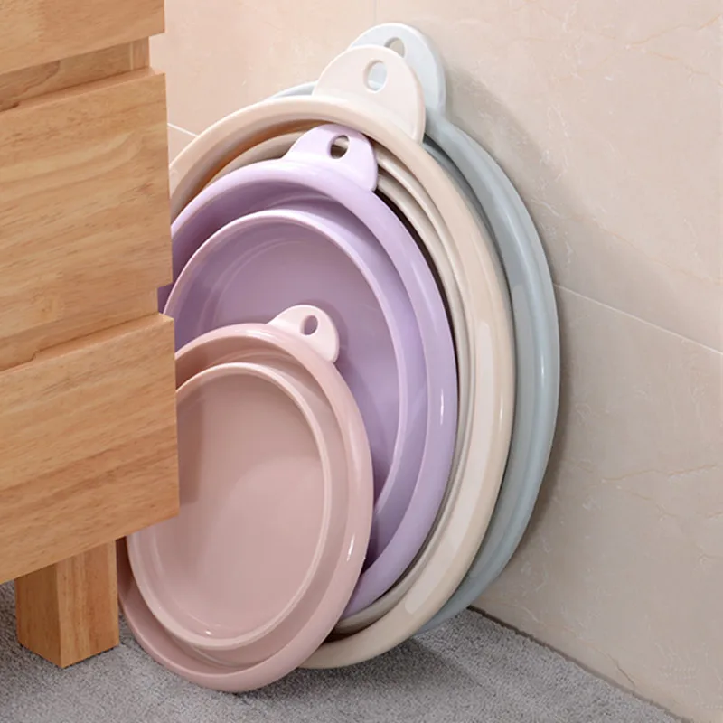 

Portable Basin Foldable baby wash basin foldable bathroom Collapsible traveling outdoors Washbasin, Blue, pink, purple, buff