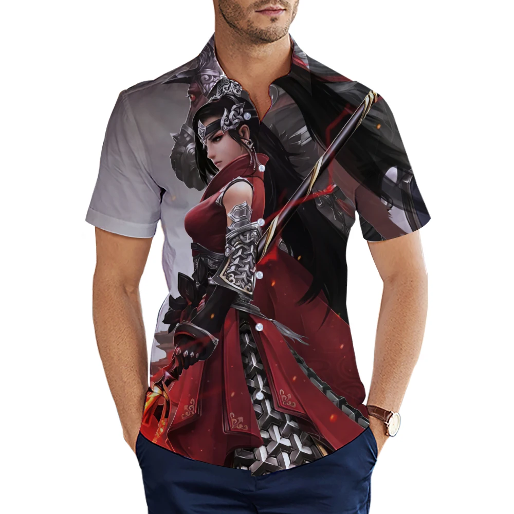 

MOQ 1 Drop shipping print on demand fashion latest style knit man shirt, Accept custom made color