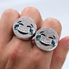 MRS JEWELRY Hip Hop King Ring Emoji Style Crying and Laughing Face Look Finger Ring for Wholesale