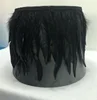 all over velvet lampshade with black feather shade
