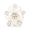 Exquisite rhinestone alloy button textile accessories sofa soft bag pearl jewelry flower button