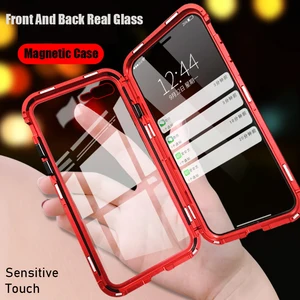2019 Newest Double Tempered Glass Magnetic Case For iPhone x xs xr xs max 7 8 Plus