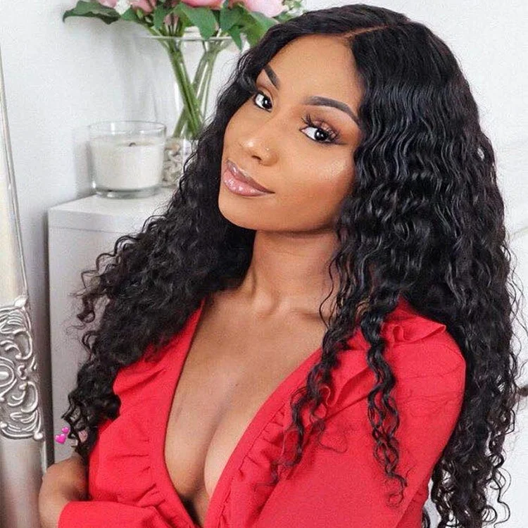 

Glueless Jerry Curly Cuticle Aligned Hair Brazilian Virgin Human Hair Lace Front Wigs