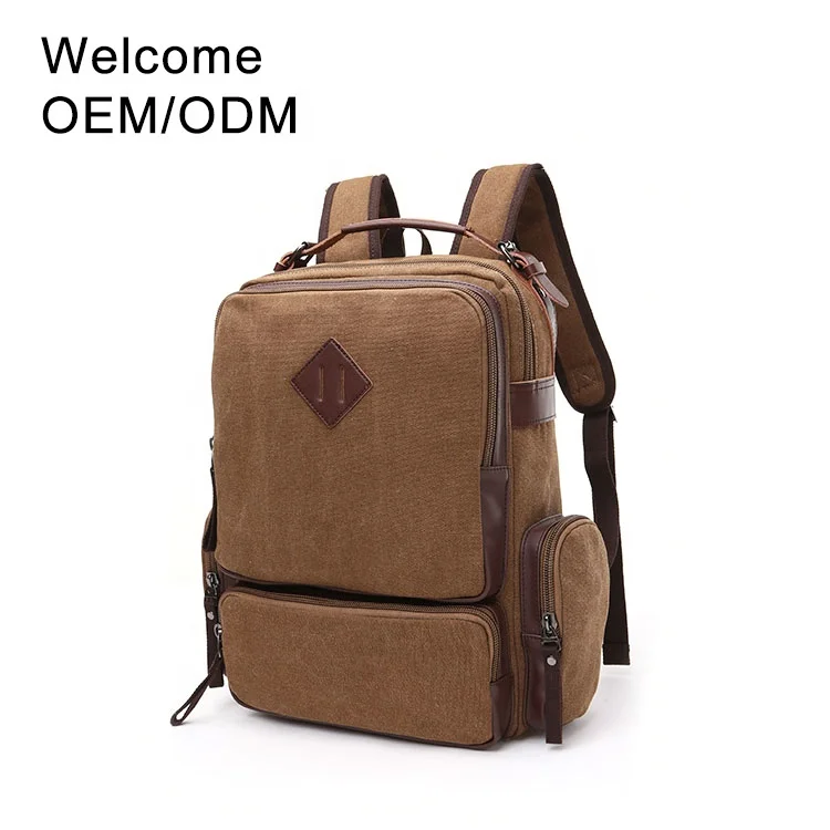 

High Quality fashion man bagpack computer bags cabin leather men backpack outdoor large capacity rucksack canvas laptop backpack, Khaki, black, blue, coffee
