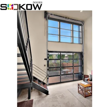 Tempered Glass Garage Door Fold Up Transparent Door Buy Folding