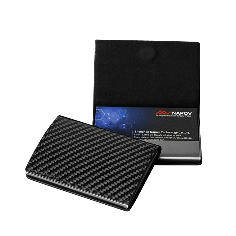 

New Arrive ID Business Credit Card Holder Carbon Fiber Official Card Case, Black silver red green orange