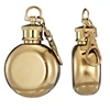Rainbow special promotion round flask gift set 1oz plastic key ring gold flask hip