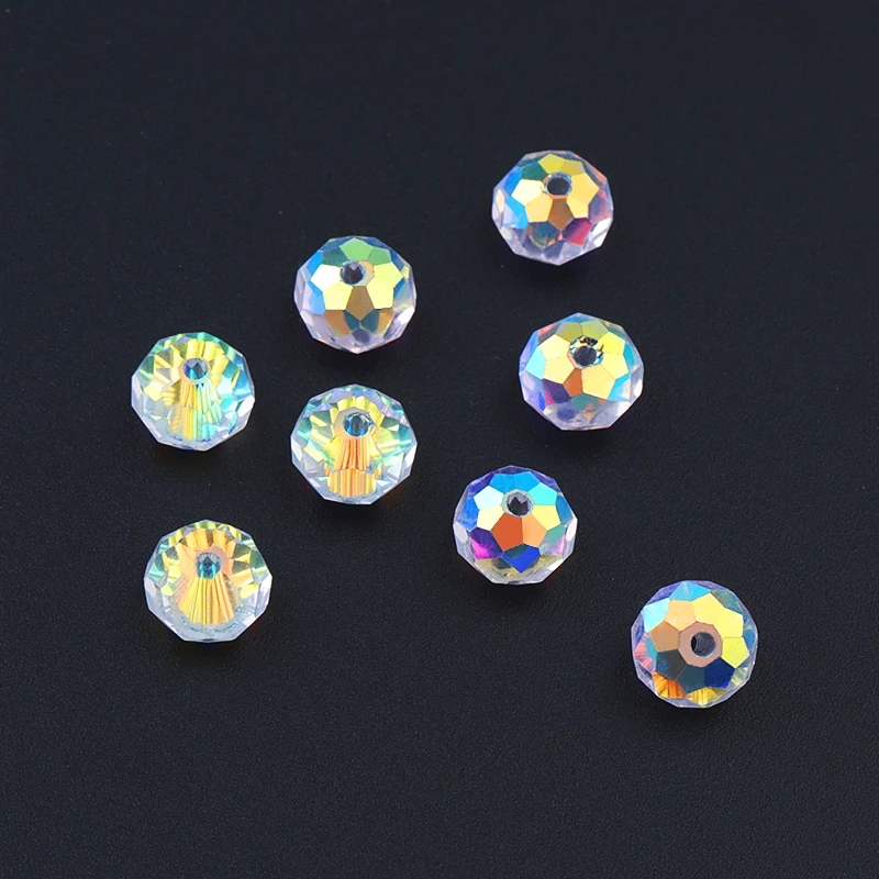 

Beautiful Shiny Crystal AB 4 6 8mm Boutique Findings Muslim Larimar Packaging Braid Bracelet Disco Round Loose K9 Crystal Beads