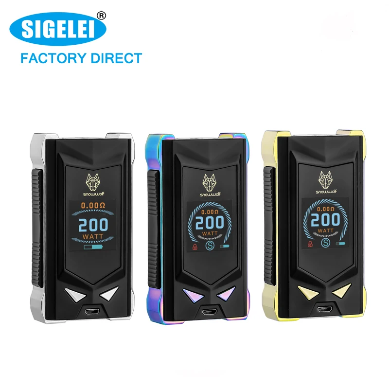 

In stock !!! Newest vape mod from SILGELEI SNOWWOLF mfeng 200w super power electronic cigarette electronic mod