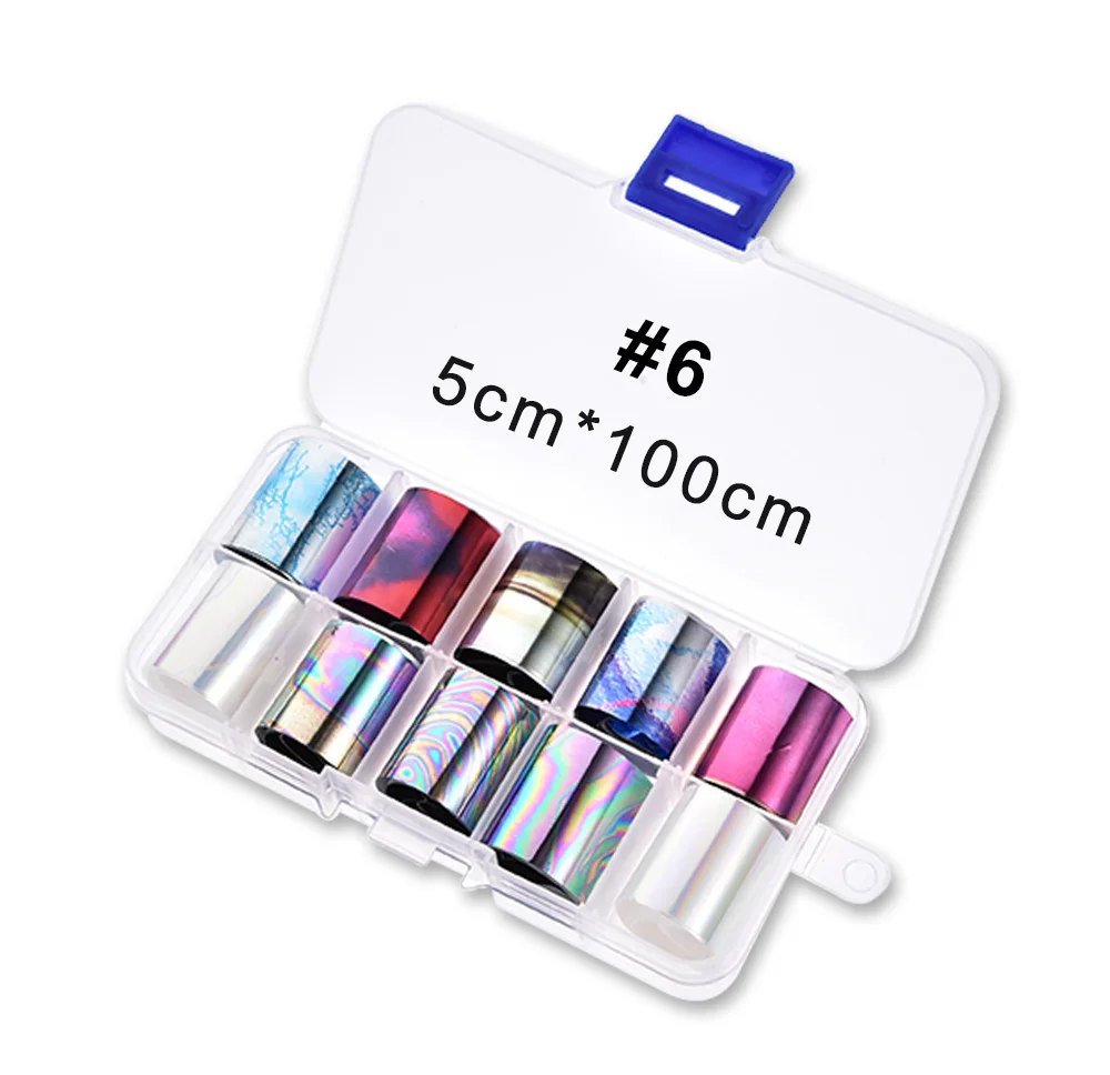

AMEIZII Beauty Personal Care Nail Suppliers Starry Sky Laser Nail Foil Set Marble Holographic Nail Art Transfer sticker