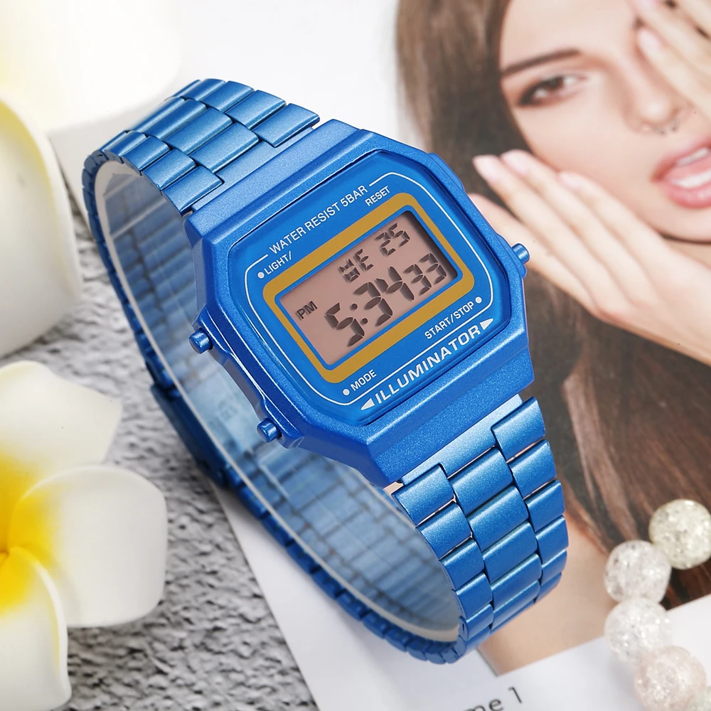 

Top Brand 2019 New Dazzle Colorful Digital Watches for Women Luxury watch Reloj de mujer free shipping, Colors
