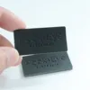 Custom Brand LOGO Debossed Black Genuine Leather Label Leather Patch for Jeans Bags