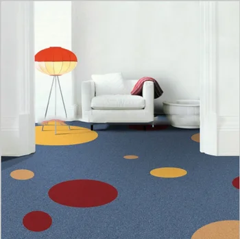 Plain Grey Color Carpet Tiles For Office  350x350 