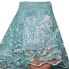Mermaid Wedding Dresses Teal Blue Handmade Beaded Purple Peach Lace Fabric