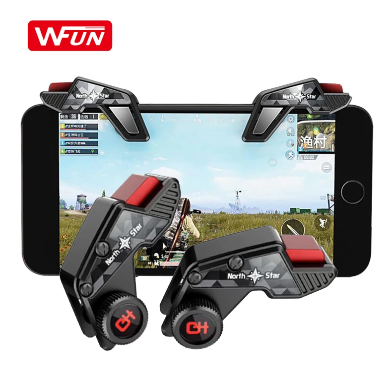 

Factory Price Best Sensitive Mini Joystick Gamepad Phone Mobile Game Controller For PUBG, Black+red