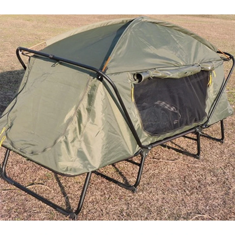 

Pop up adult bed folding camping tent with mosquito net, Forest green