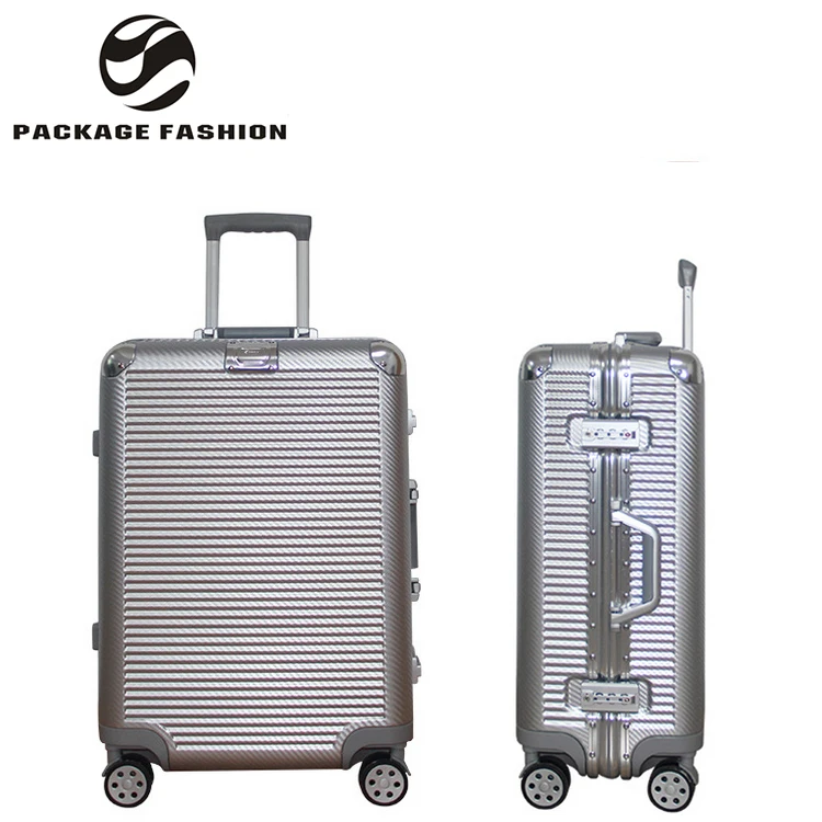 

Custom processing weaving decorative abs pc spinner hard shell travel unique aluminum frame luggage suitcase case sets, Black, red, dark blue, dark gray, titanium gold, silver, rose gold
