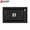 EJOY High Quality kitchen artifical stone granite sink units Customized kitchen handmade quartz sink