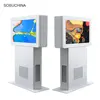 outdoor advertising led monitor displayer capacitive touch computer ad totem