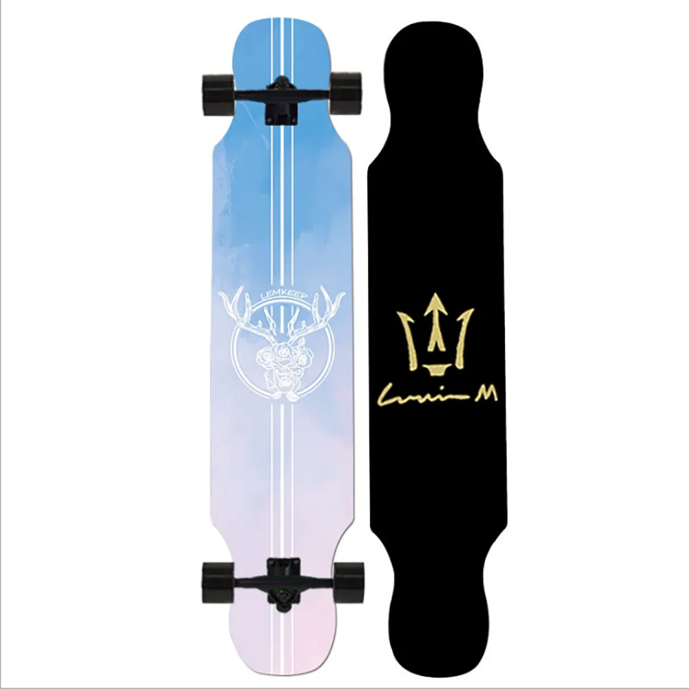 

Carbon Fiber Skateboard Maple Wood Freeride Longboard For Ride, Customized