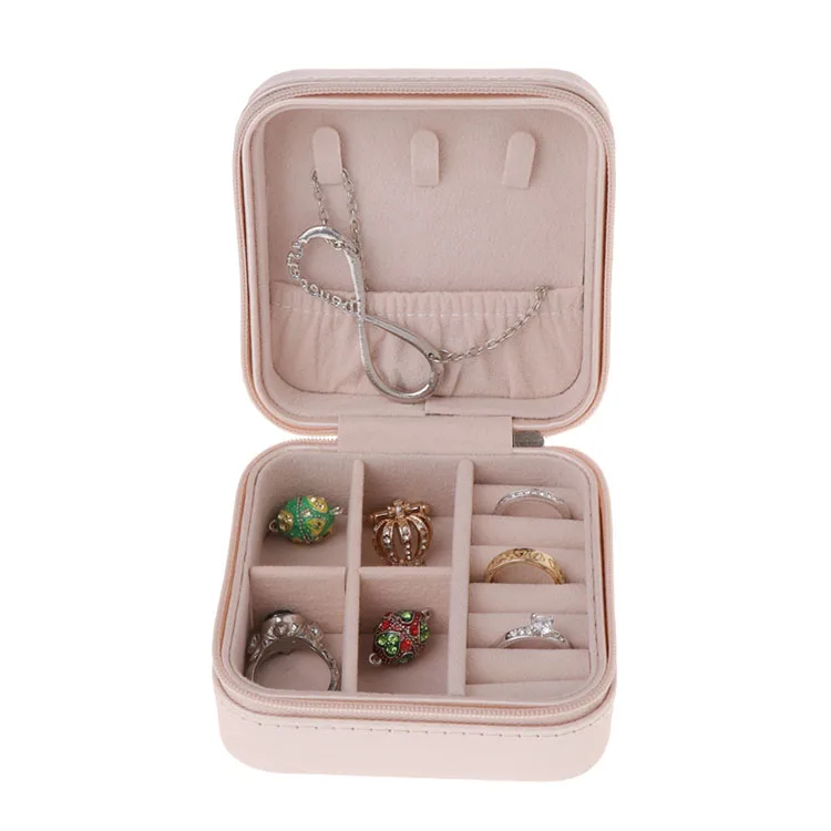 

Factory direct sale personalized portable women mini jewelry leather box, Primary colors