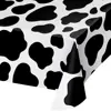 Cow Print Tablecloth Bulk Plastic Table Covers Birthday Party Carnival Farm Animal Party Supplies 54" x 108" PE Table Cloth