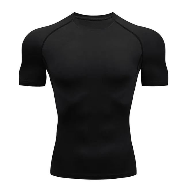 Wholesale OEM fitness compression shirt mens slim fit sports t- shirt men dry fit custom sport T-shirt