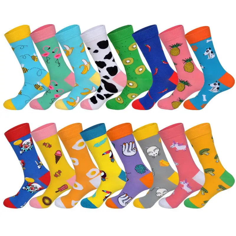 

Wholesale custom high quality cotton happy cute tube women decorative socks, Custom color