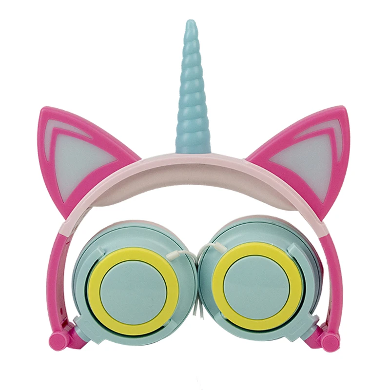 

Premium LED Light Up in The Dark Over The Ear Stereo Unicorn Headphones