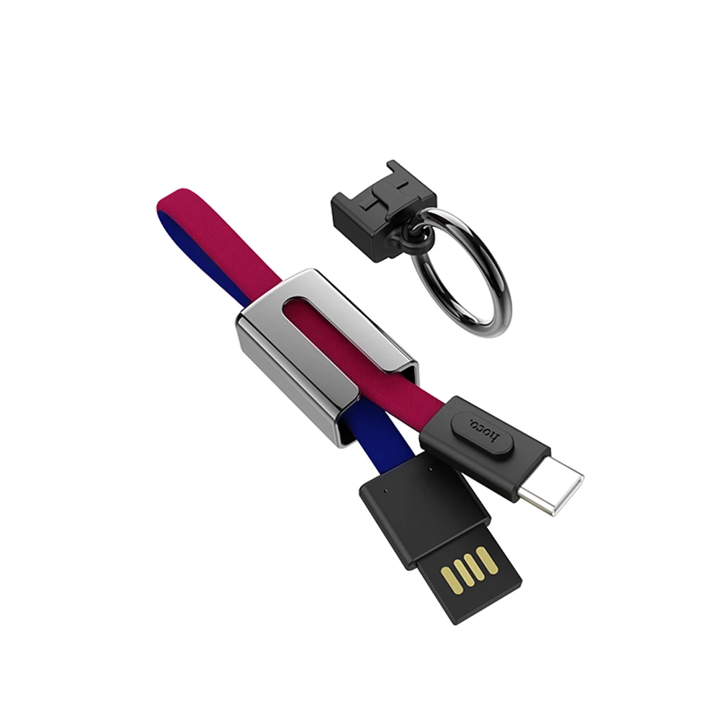 

HOCO U36 2.4A Cell Phone Fast USB Type C Short Charging Cable, Red;blue