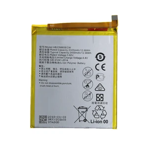 Wholesale Big Capacity Lithium Cell Phone Rechargeable HB376883ECW Battery for Huawei P9 plus Replacement