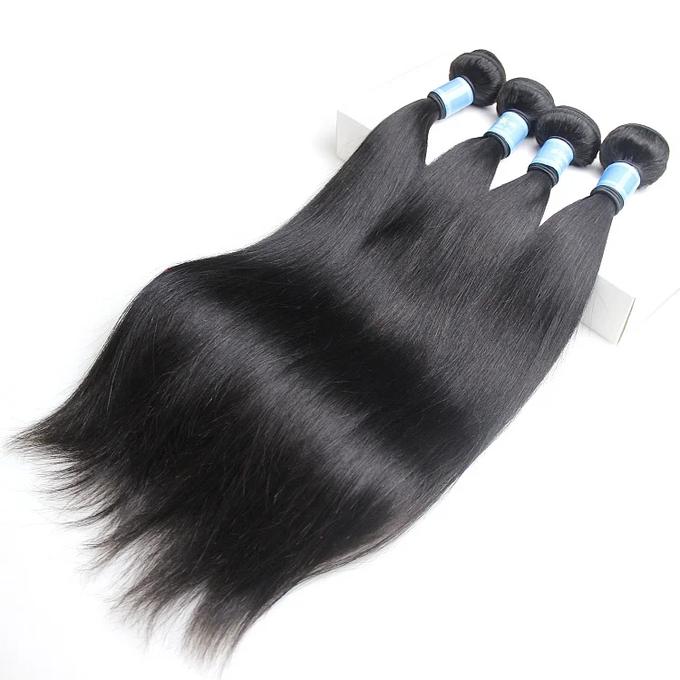 

Brazilian Straight Hair Weaves 100% Human Hair Bundles Remy Hair Extension Natural Color for black woman