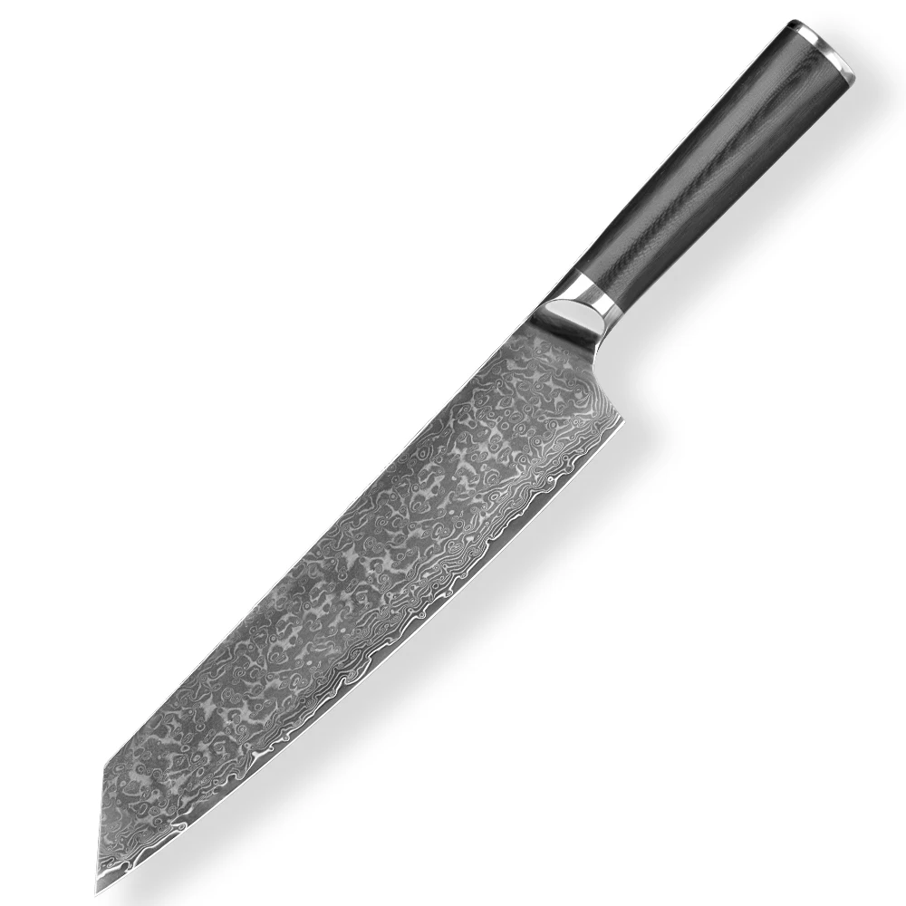 

9 Inch Premium Raindrop pattern Vg10 Damascus steel Kiritsuk Nakiri chef Knife