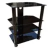 high AV/TV Shelf stand for bookstore 5 tiers black plasma tv stand ZA008