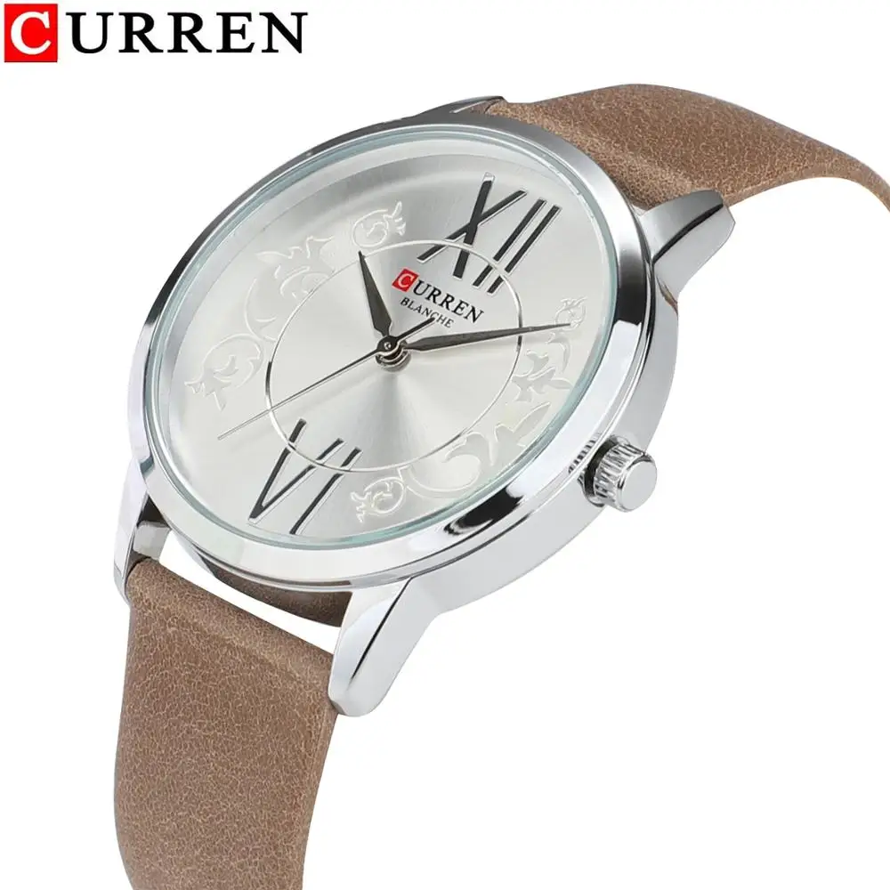 

Factory price reloj ladies leather Curren 9049 wristwatch watches