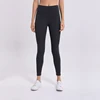 Factory Custom design logo label ladies fitness running sweat yoga leggings activity nylon stitching clothing wear apparel pants