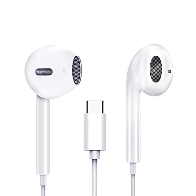 

2019 new Type C headset universal metal headphone noise cancelling in-ear headset