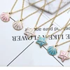 3colors lovely enamel Necklaces Shell/starfish sealife Pendant Jewelry Chain For Women and Girls