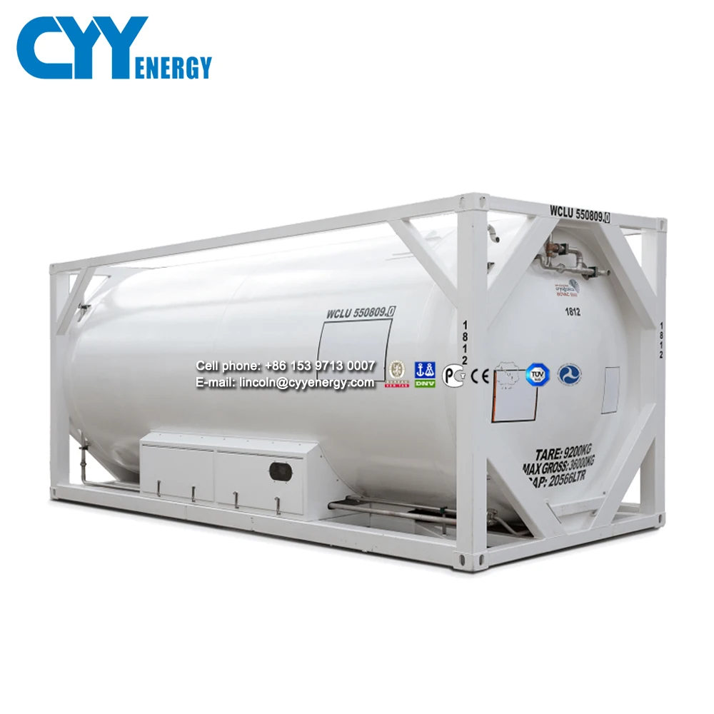 20ft Cryogenic Iso Tank Container Liquid Co2 Oxygen Nitrogen Argon