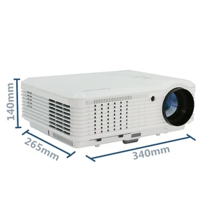High Lumen 4500lumens CAIWEI A7 180W 220V led lcd projector with remote control