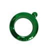 Round Green Plated Bangle Bracelet Small Stainless Steel Liquids Wine Flask Hip For Women
