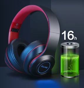 Private mode Bluetooth BT 5.0 wireless stereo noise cancelation low power consumption over ear headphones with mic led light