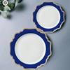 New Season Products Rose Gold Ceramic Plate Dinner Dish Plate
