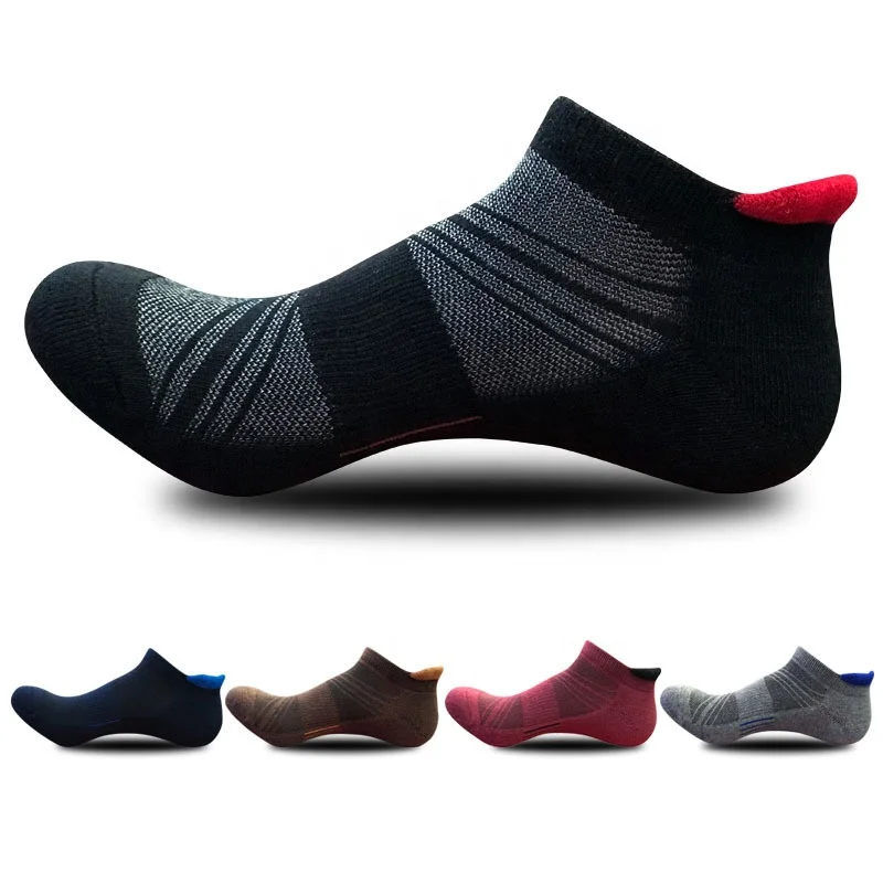 

KANGYI wholesale bulk cheap men short gym fitness coolmax ankle cotton running sports socks, Pictures