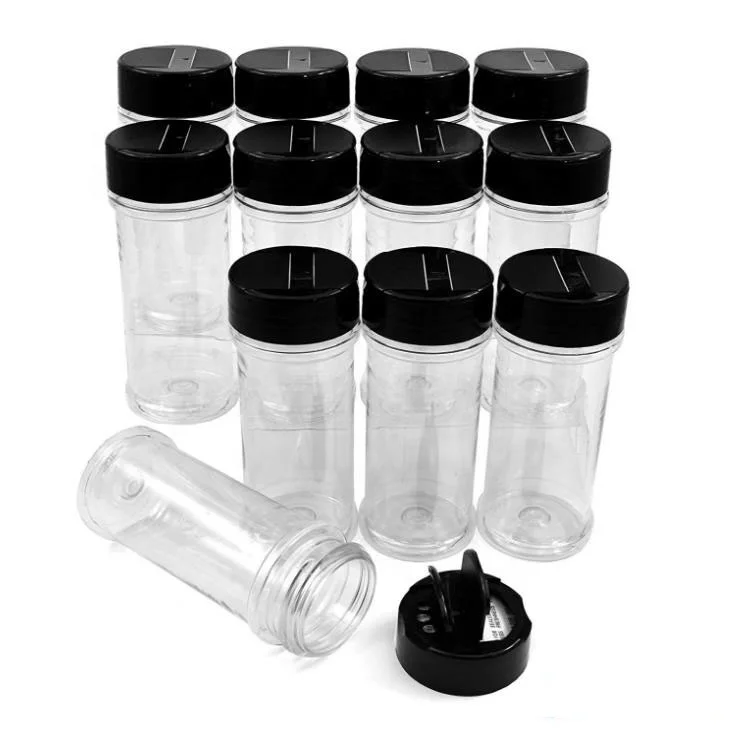 

Good Plastic Empty Spice Bottles Jars Containers for BBQ, Transparent
