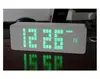 Large Matrix LED Wooden Alarm Clock, Time Week Day Date, Sound Control, 5 Alarms